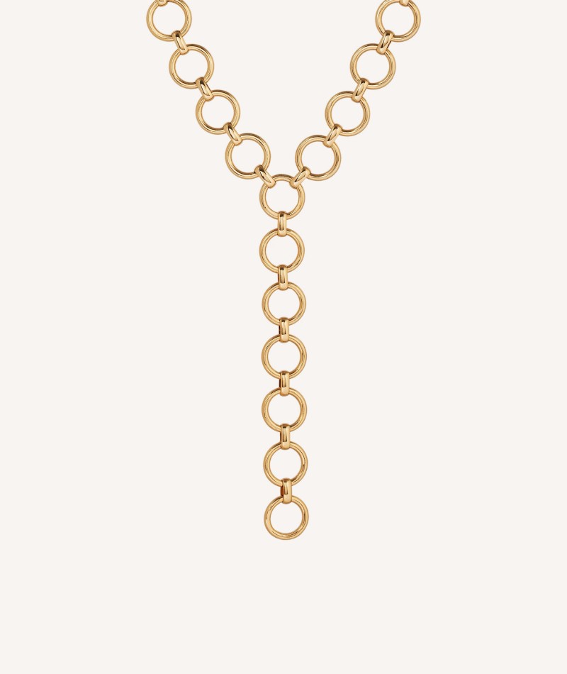 Necklace Lea 18 Kt Gold Plated link circle