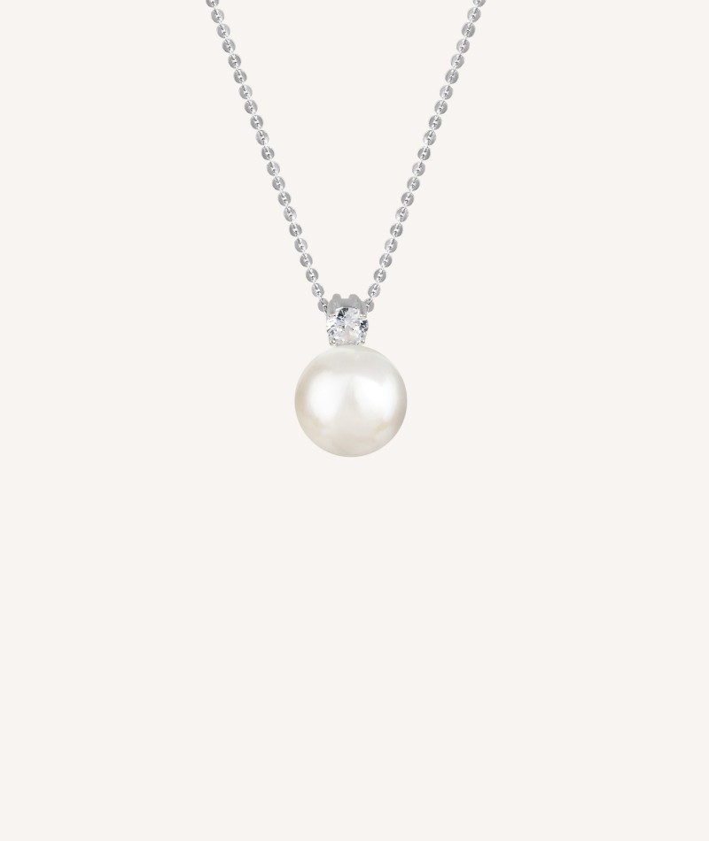 Pendant Zirconias 4mm Pearl 11mm