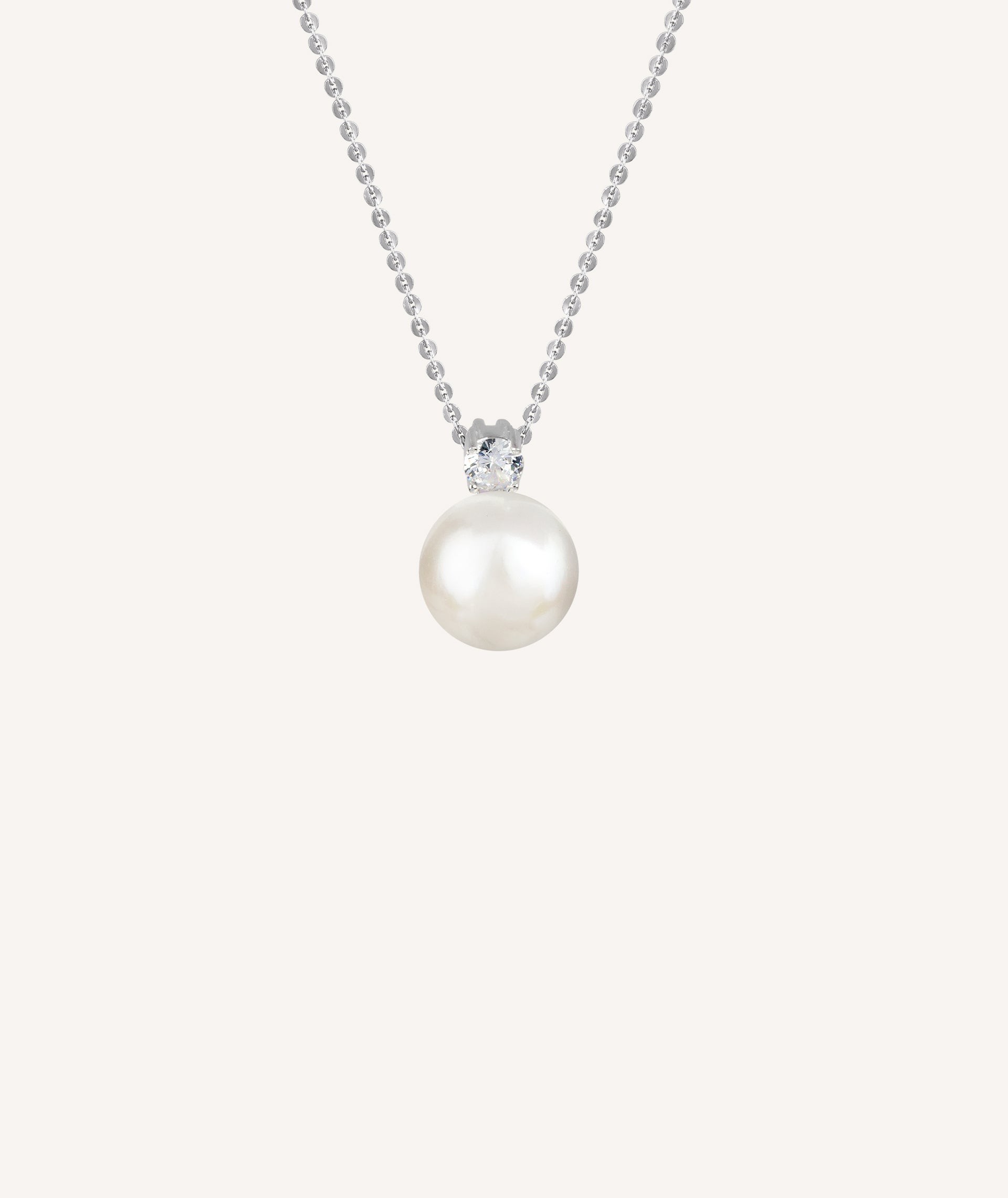 Pendant Zirconias 4mm Pearl 11mm