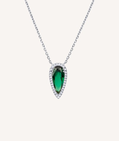 Necklace Green Zirconias