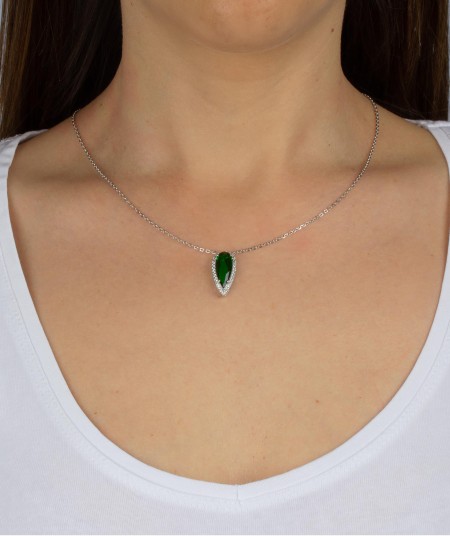 Necklace Green Zirconias