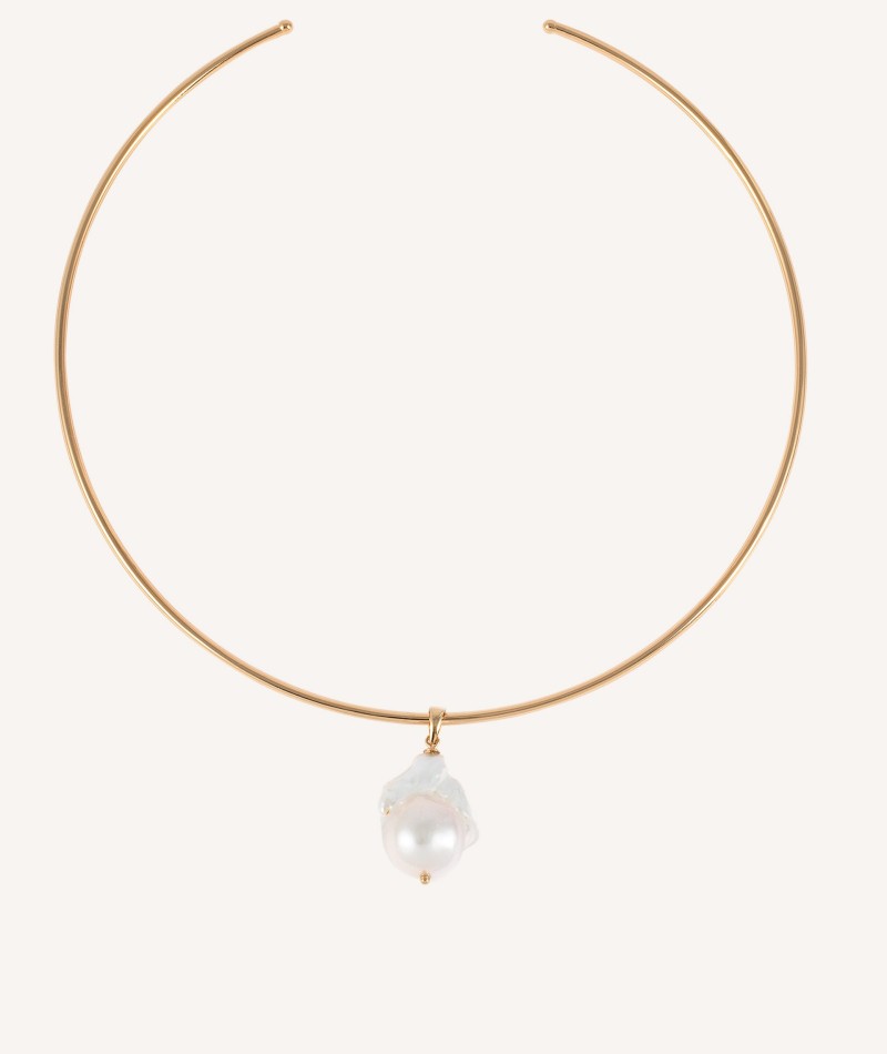 Necklace Gold 18ct Plated Pearl