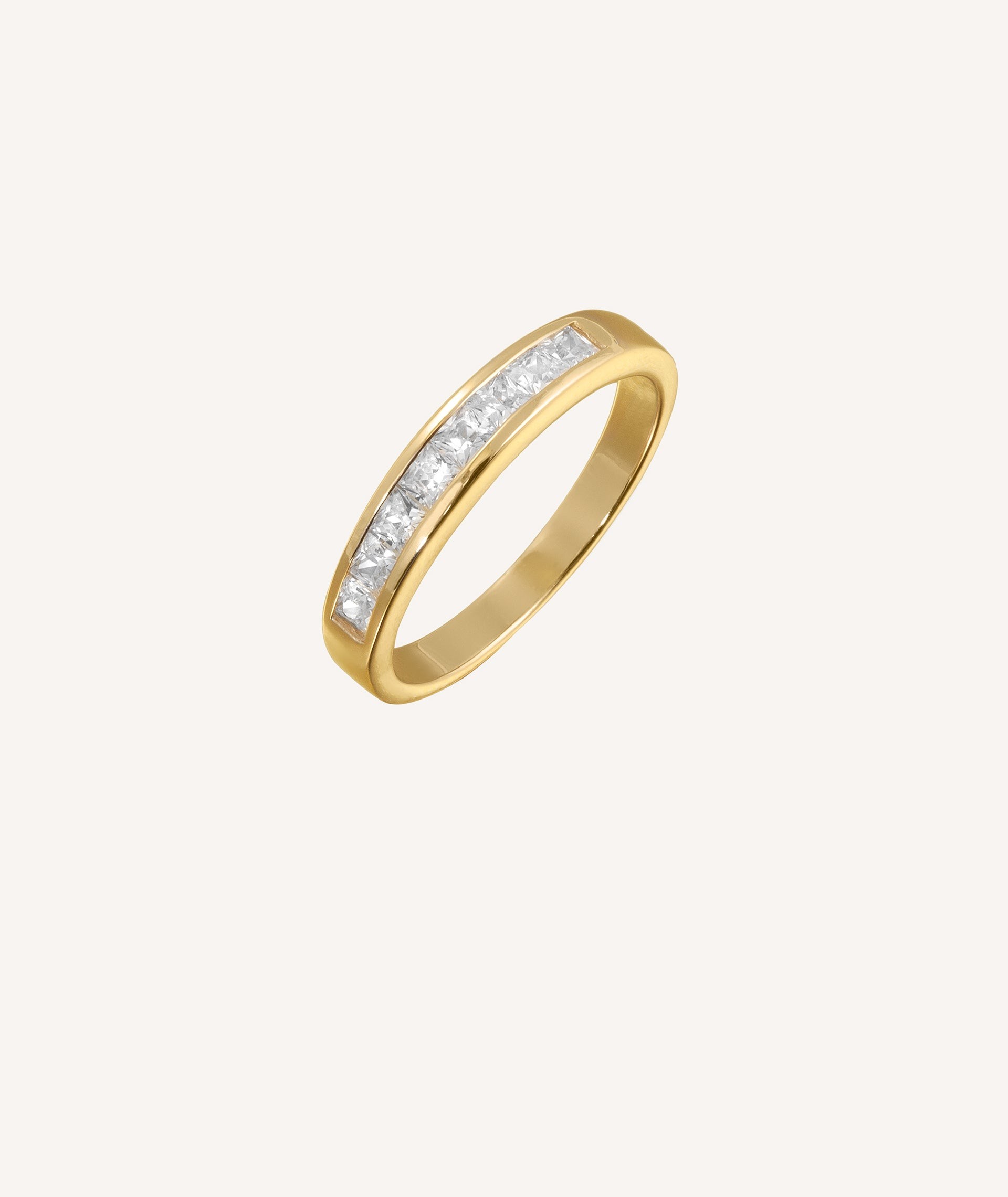 Gold Plated Zirconia Alliance Ring