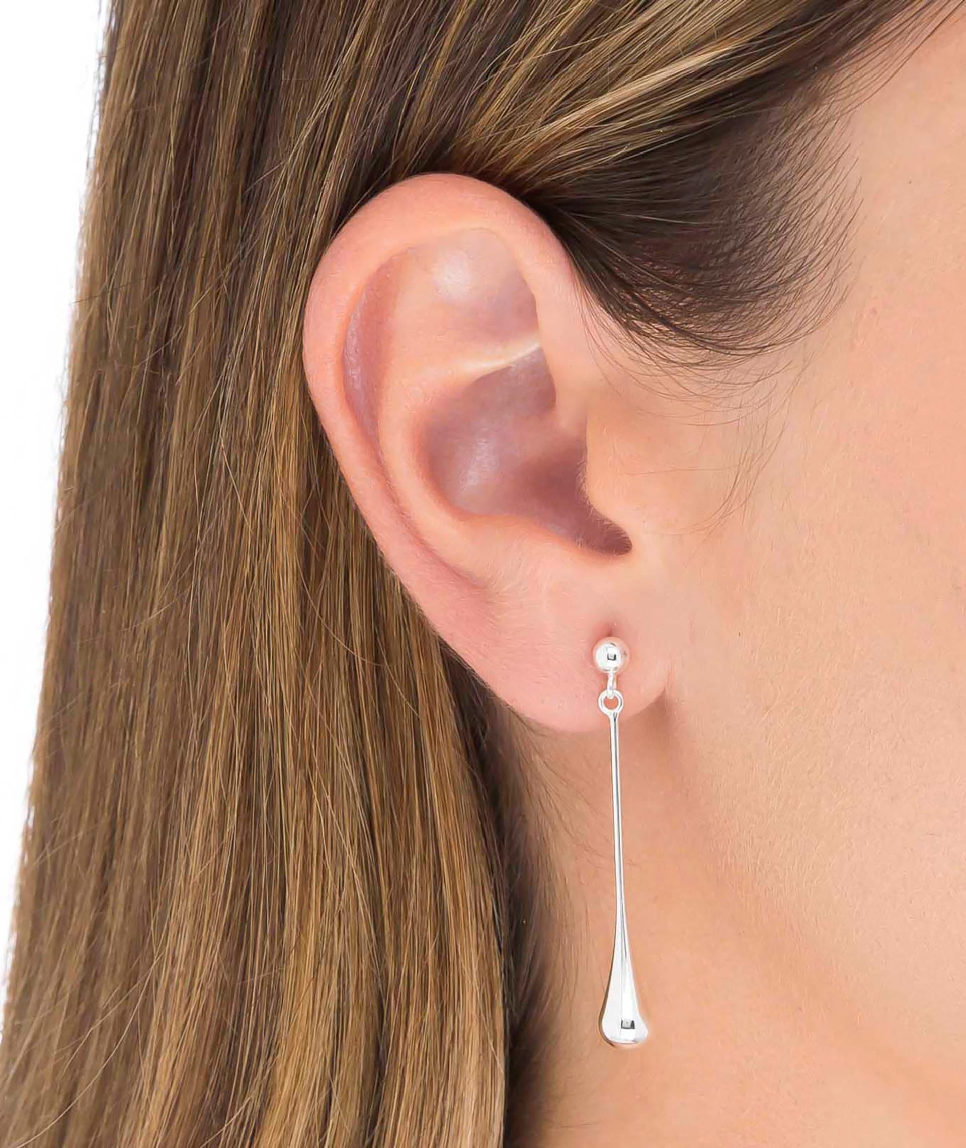 Long Silver Earrings drops S