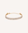 Bracelet Bonnie 18 kt gold plated strips with circumlides