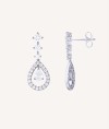 Earrings Tamara 925 silver platinum plated cubic zirconias