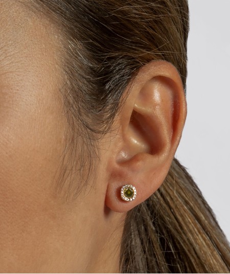 Pendientes circonitas peridot