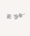 Silver Earrings with Zircon CM