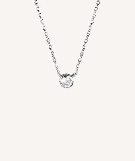 Necklace Round Zirconia