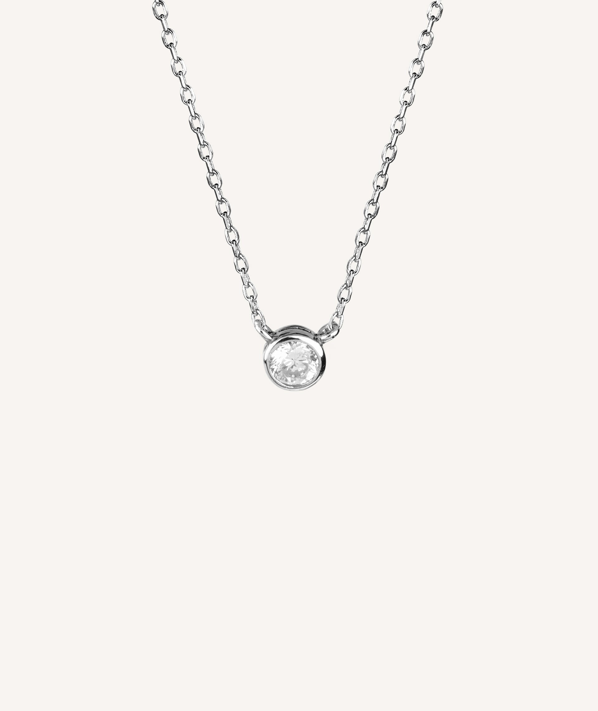 Necklace Round Zirconia