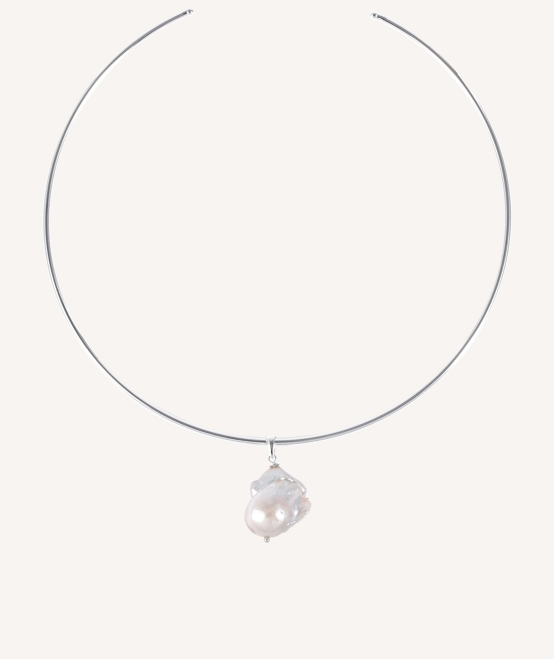 Necklace Silver Plated Pearl