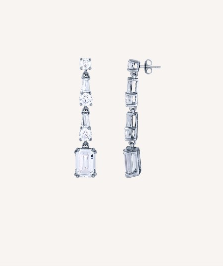 Earrings long Zirconia