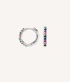 Earrings Hoop Multicolor Zirconias