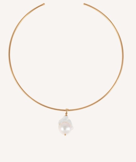 Necklace Gold 18ct Plated Pearl