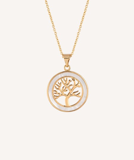 Pendant Mother of Pearl Gold Tree of Life