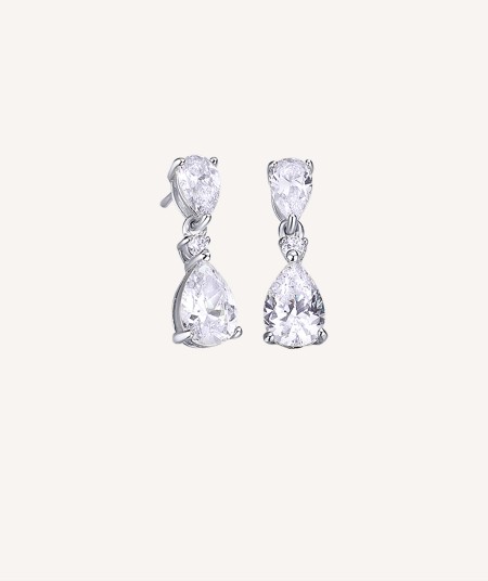 Earrings Zirconias Drop