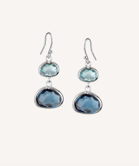 Earrings Crystal Water and Montana