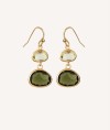 Earrings Green Crystal