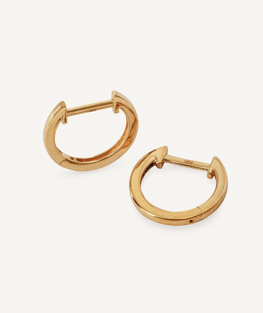 Gold mini hoop earrings