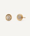 Pendientes de diamantes y oro circle mini