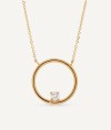 Collar de oro diamante circle