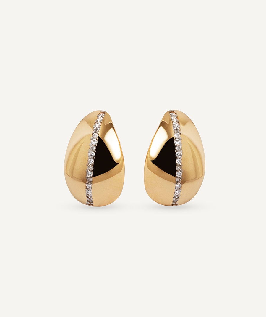 Diamond and gold drop earrings