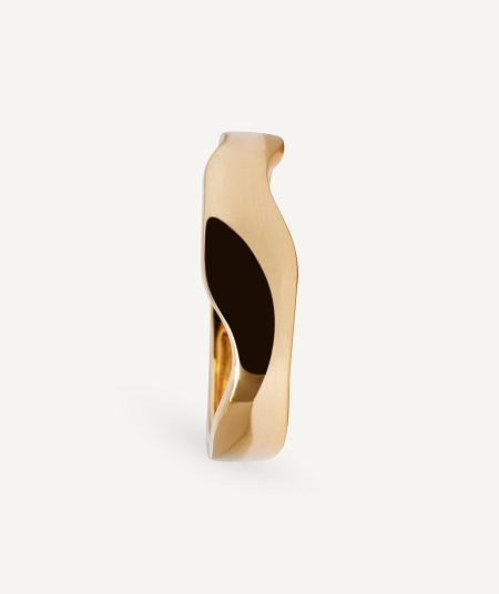 Gold smooth wavy ring