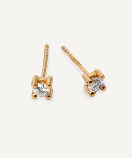 Pendientes de diamantes y oro