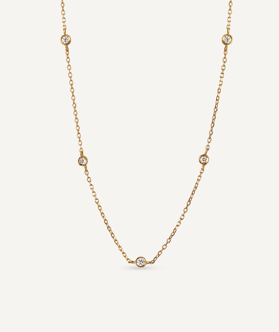 Diamond and gold choker necklace