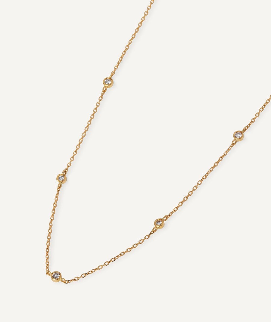 Diamond and gold choker necklace