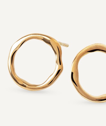 Gold circle earrings