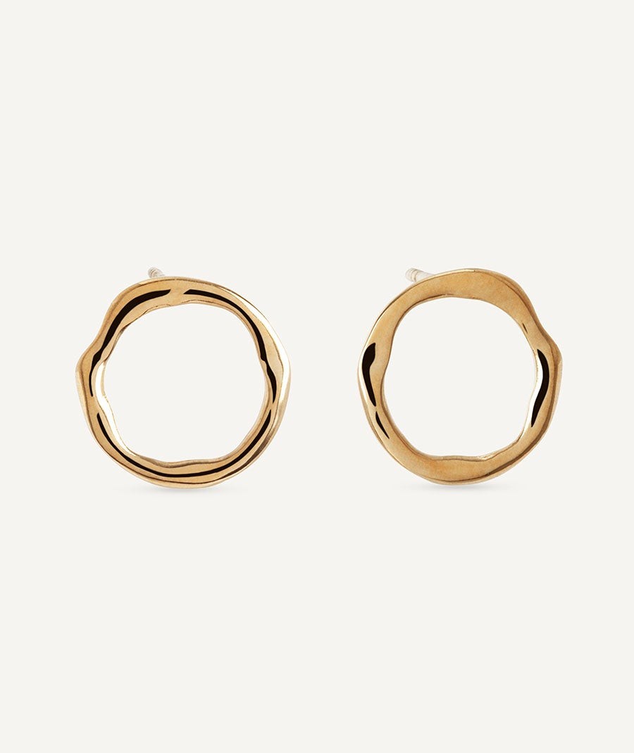 Pendientes de oro circle