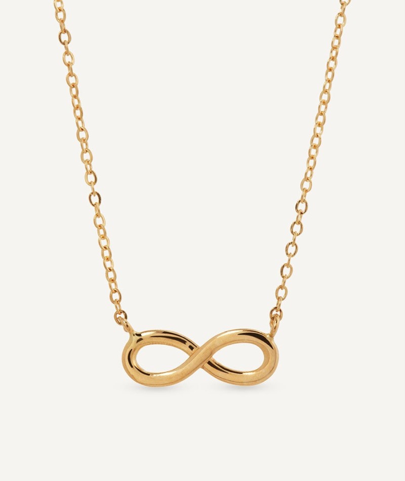 Gold infinity necklace