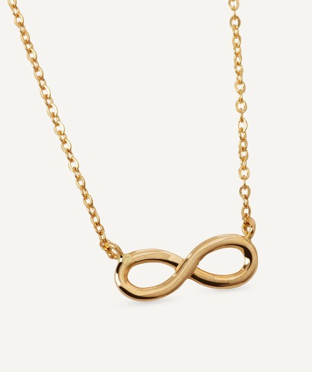 Gold infinity necklace