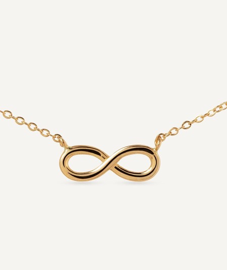 Collar de oro infinito