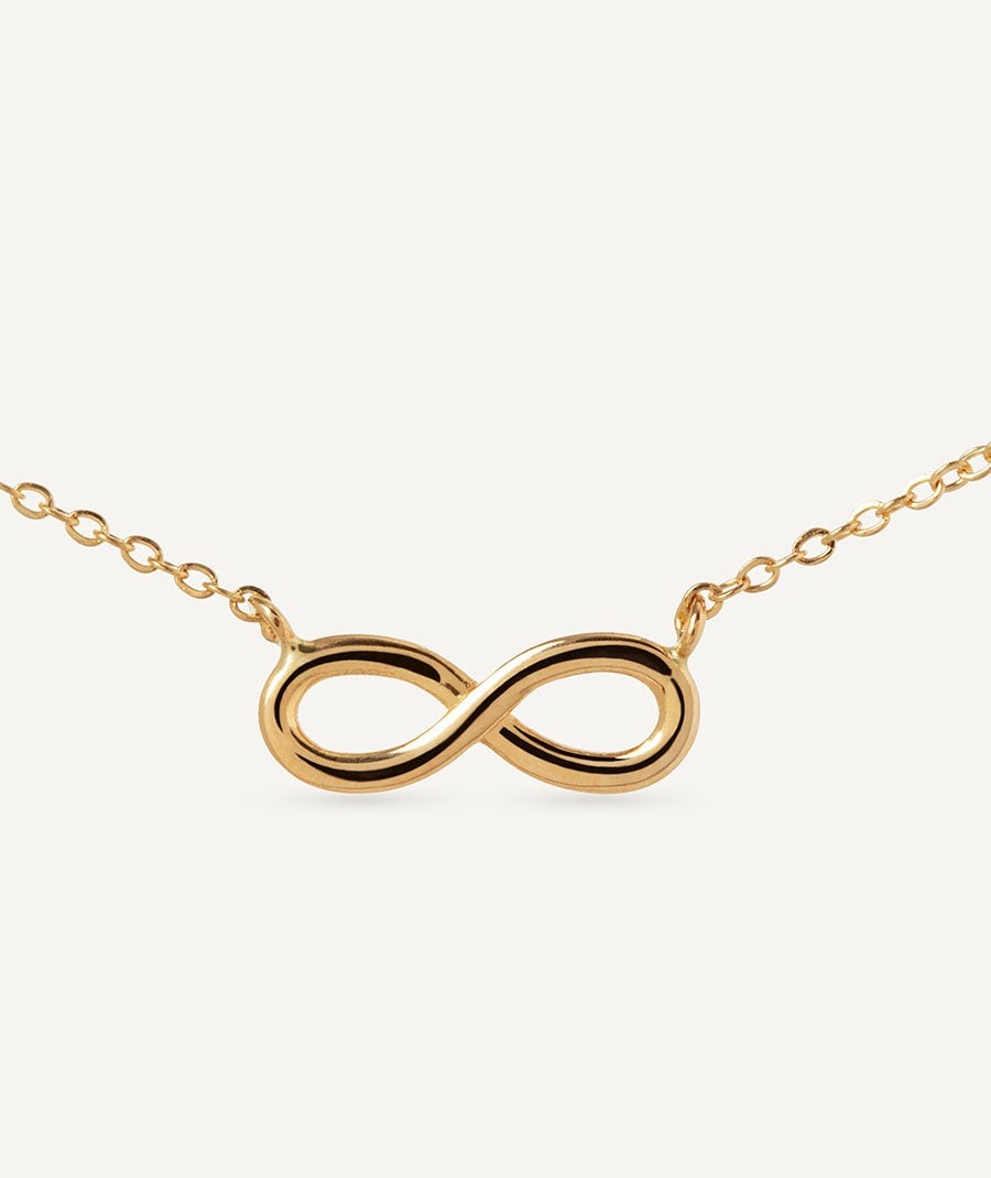 Gold infinity necklace