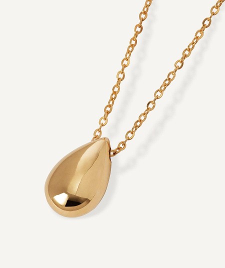 Gold pear necklace