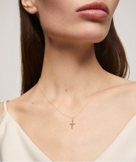 Gold cross necklace