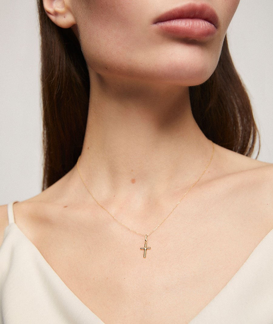 Gold cross necklace