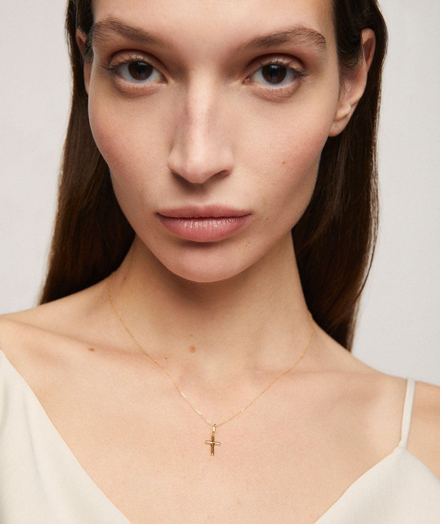 Gold cross necklace