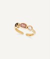 Ring Nahir collection Gaia 18 Kt Gold Plated natural stones