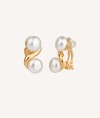 Gold Plated 9mm Infinity Pearl Earrings