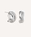 Rhodium Zirconia strips Earrings