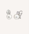 Pearl Rhodium Earrings M