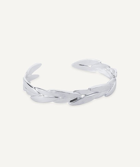 Bracelet Natura collection Textures Silver plated Textures sheets