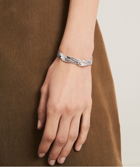 Bracelet Natura collection Textures Silver plated Textures sheets