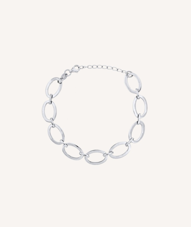 Bracelet Olivia 925 silver rhodium plated links