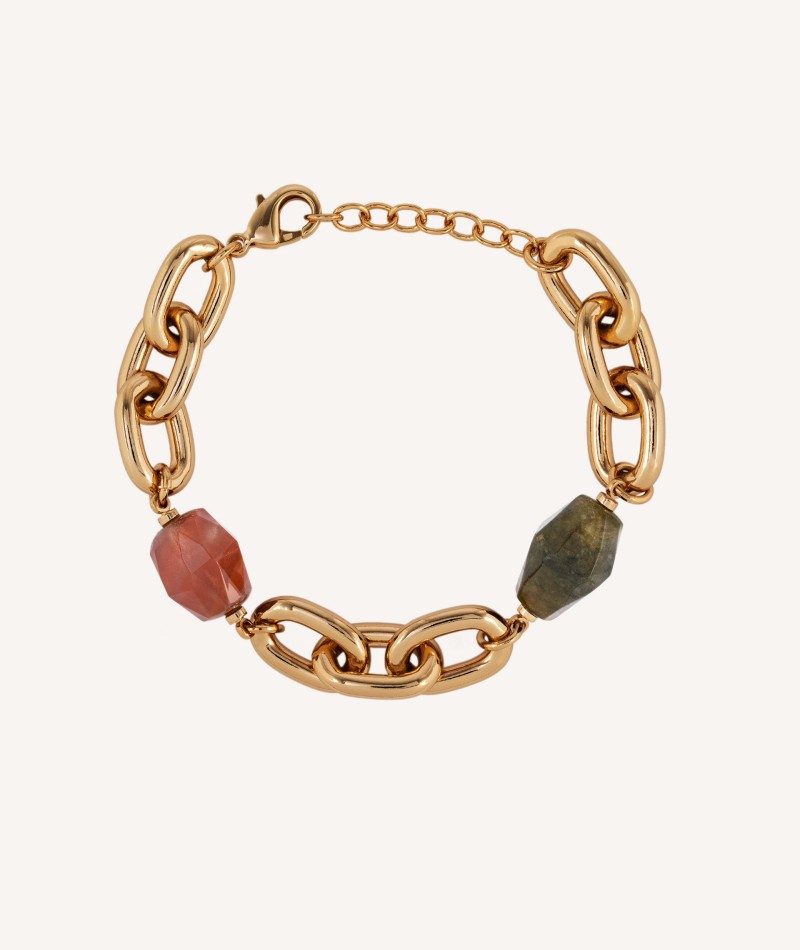 Bracelet Pilar 18 Kt Gold Plated link Amethyst