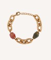 Bracelet Pilar 18 Kt Gold Plated link Amethyst