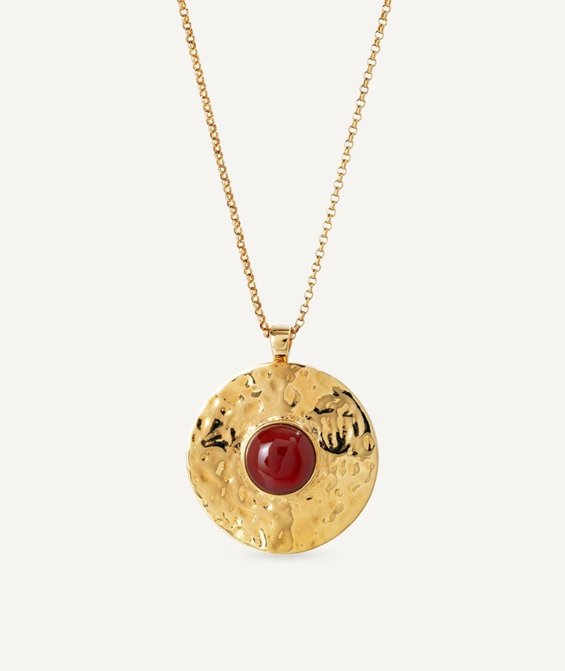 Pendant Ula with Natural Red Stones